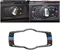 Carbon Fiber Headlight Switch Buttons Cover Trim Pack of 2 J1630