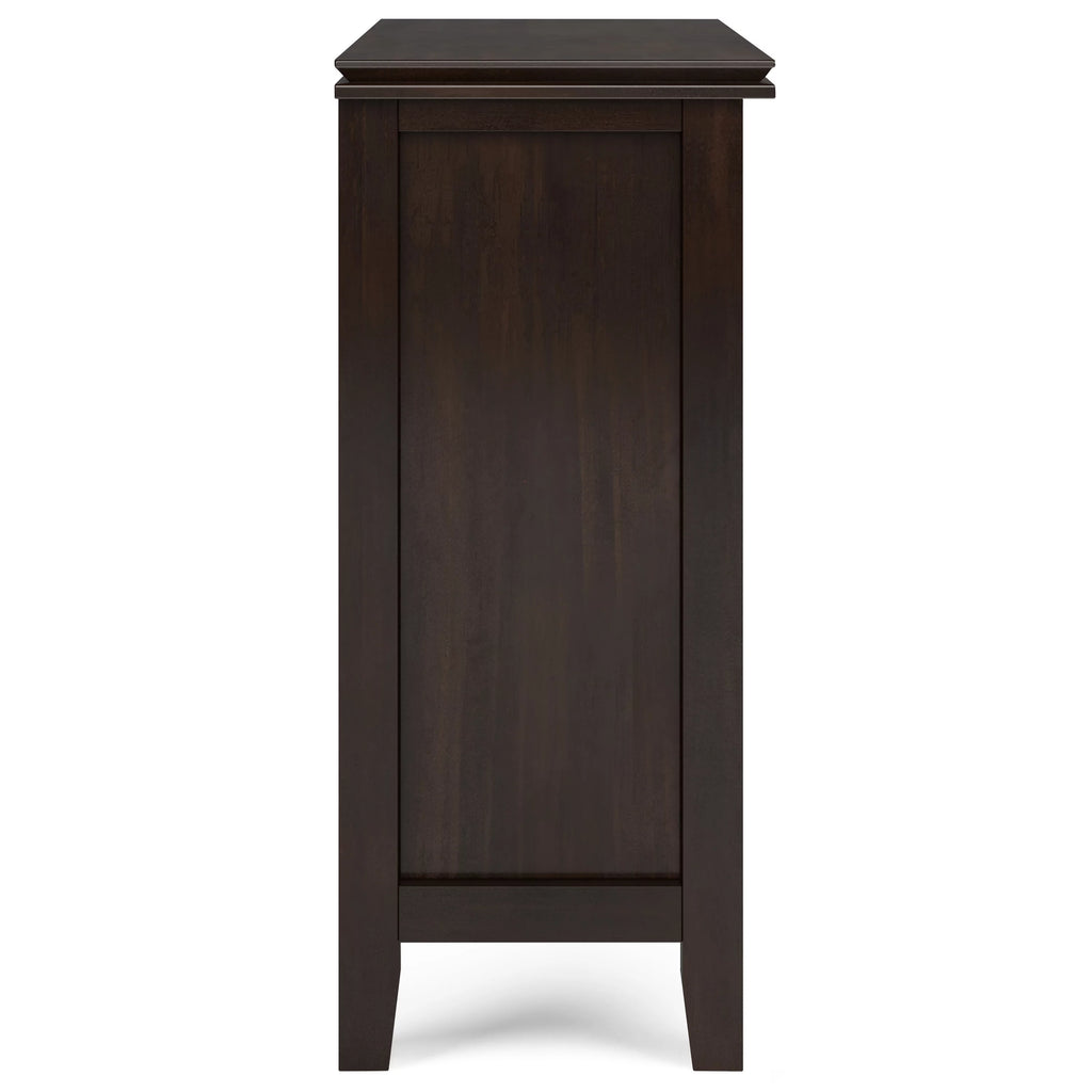 Solid Wood 30 inch Wide Low Storage Cabinet in Tobacco Brown T530
