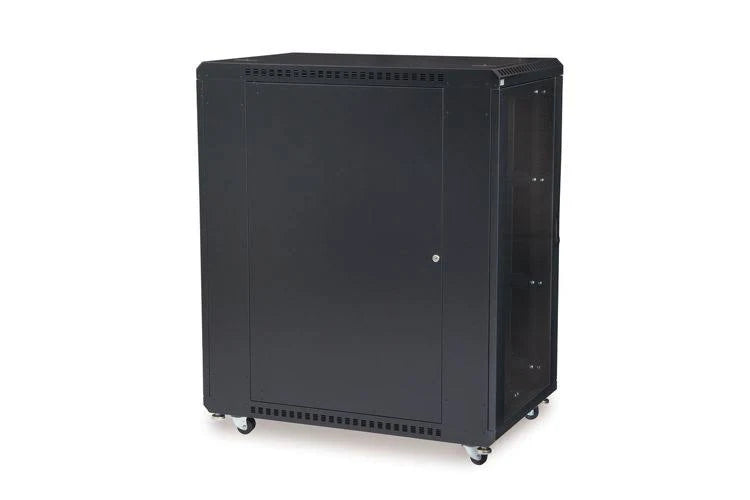 22U Cabinet with Glass Front and Vented Rear Doors V272