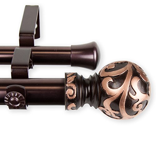 1" Gold Double Curtain Rod C927896
