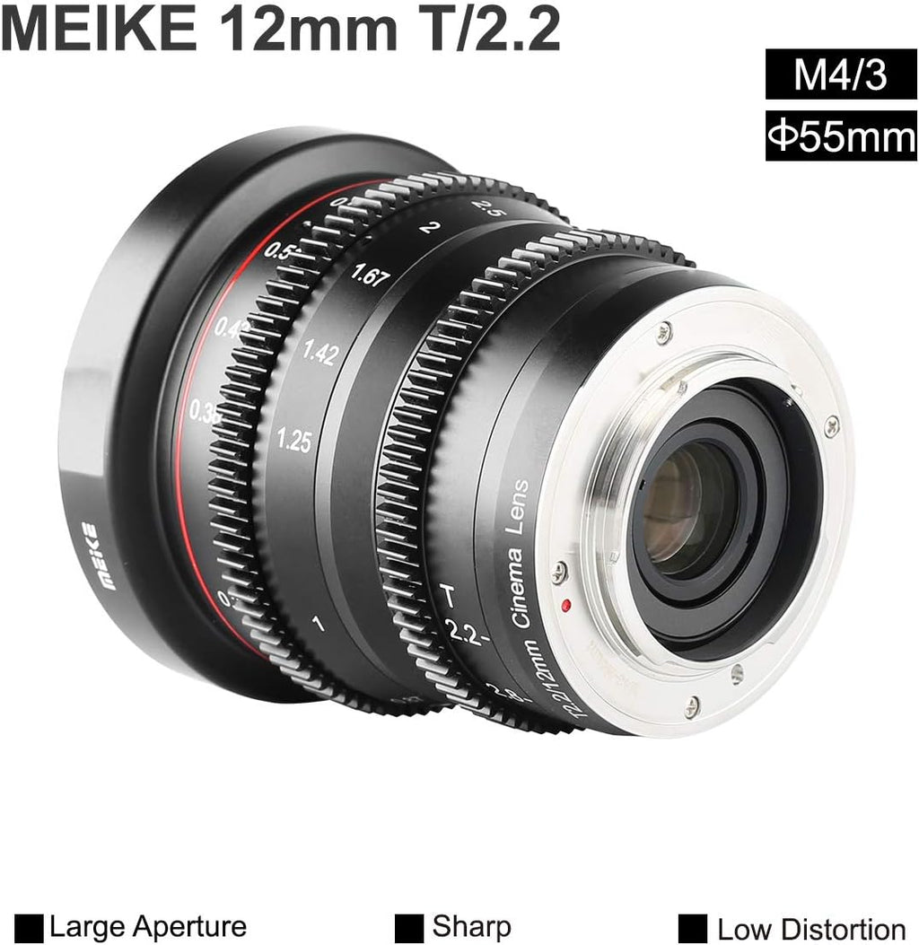 12mm T2.2 Manual Focus Wide Angle Cinema Lens for M43 Mount Cameras T153356