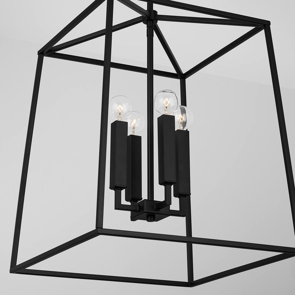 4 Light Foyer Matte Black X491