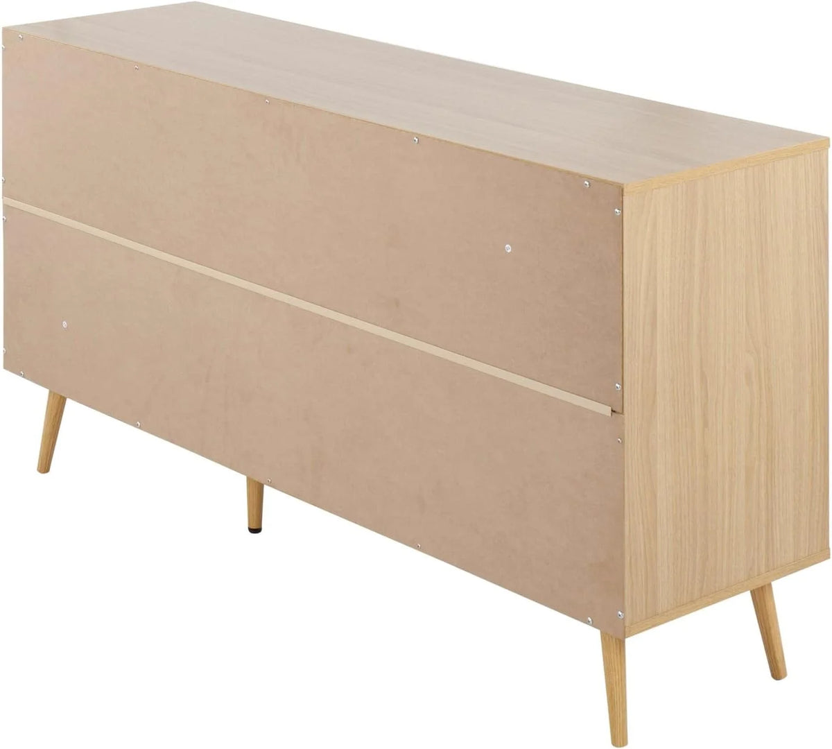 Contemporary Natural Wood and White Wood Sideboard U280399