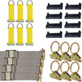 E-Track TieDown Kit: 4 16' Cam Straps, 8 End Caps, 6 O Rings, 6 Rope TieOffs D429991