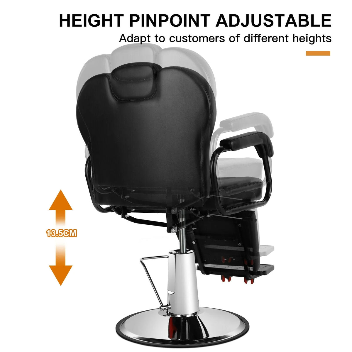 Hydraulic Heavy Duty Recliner Barber Chair V8778