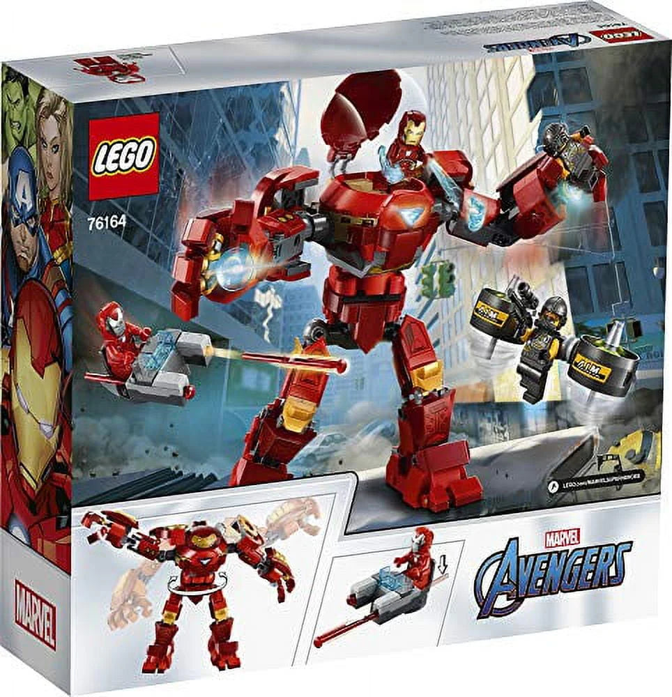 LEGO Marvel Avengers Iron Man Hulkbuster Versus A.I.M. Agent 76164, Interactive Brick-Build Playset with Minifigures (456 Pieces) J67549