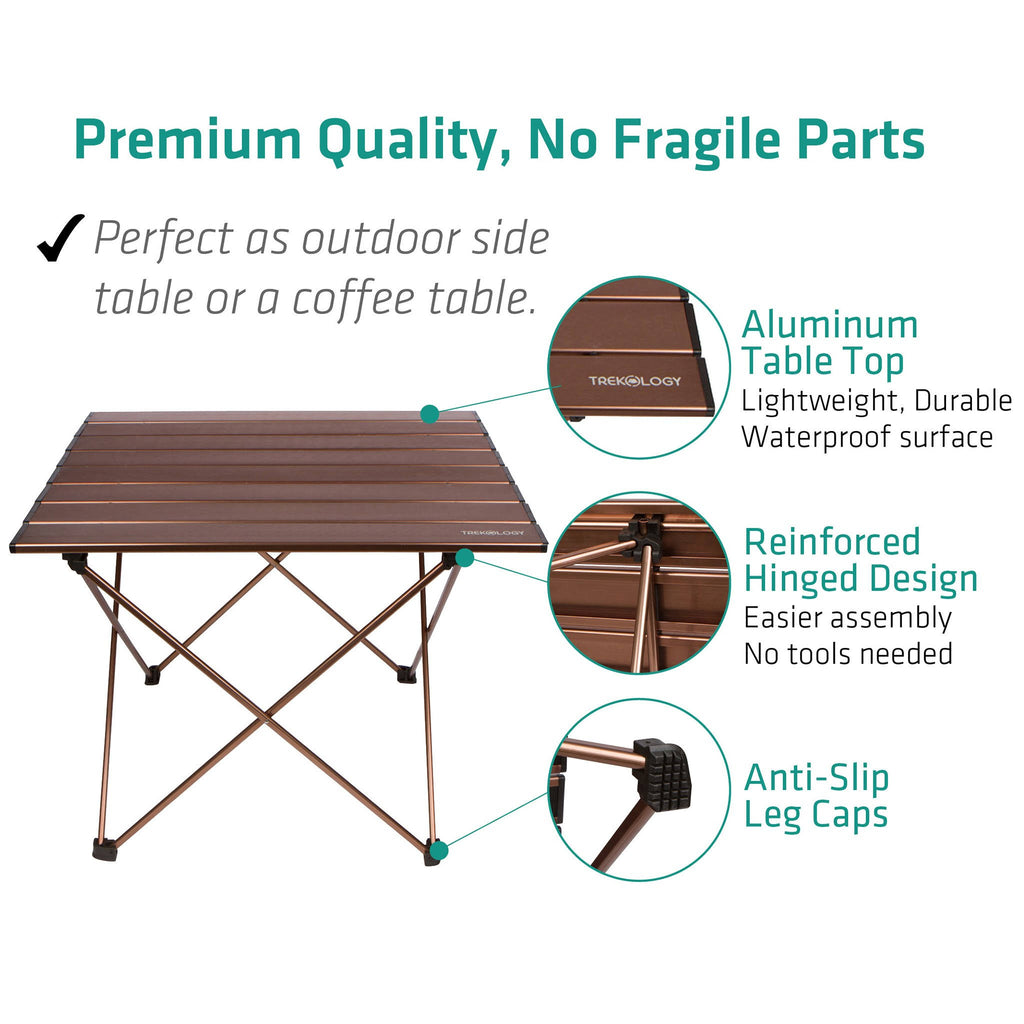 Portable Camping Side Tables Aluminum Table Top N55481