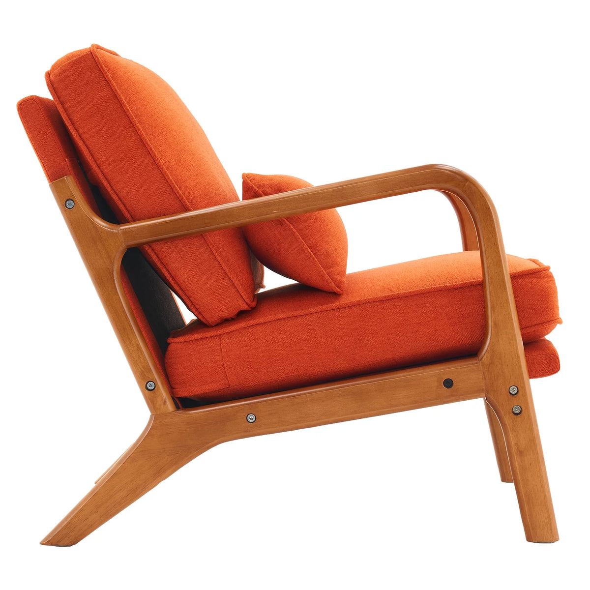 Oak Upholstered Armrest Lounge Chair S25805