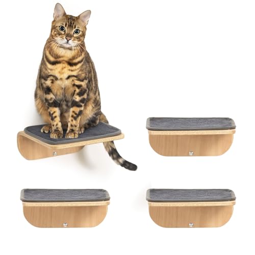 Cat Wall Shelves and Perch with Scratching Cushion S958348