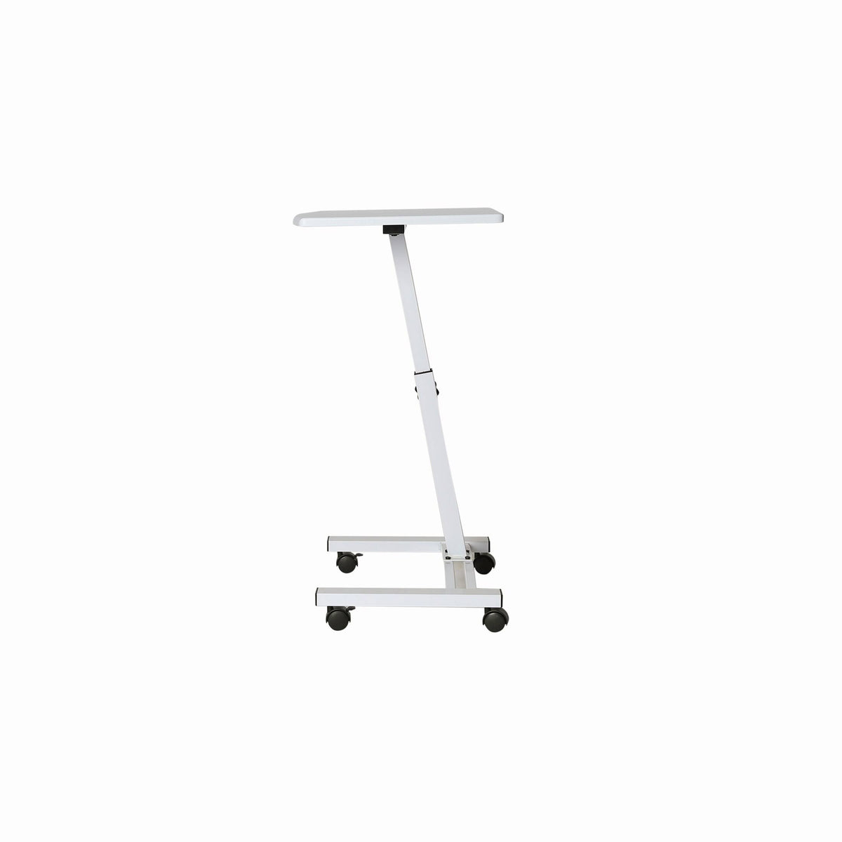 Mobile Height-Adjustable Laptop Desk Cart, White D17502