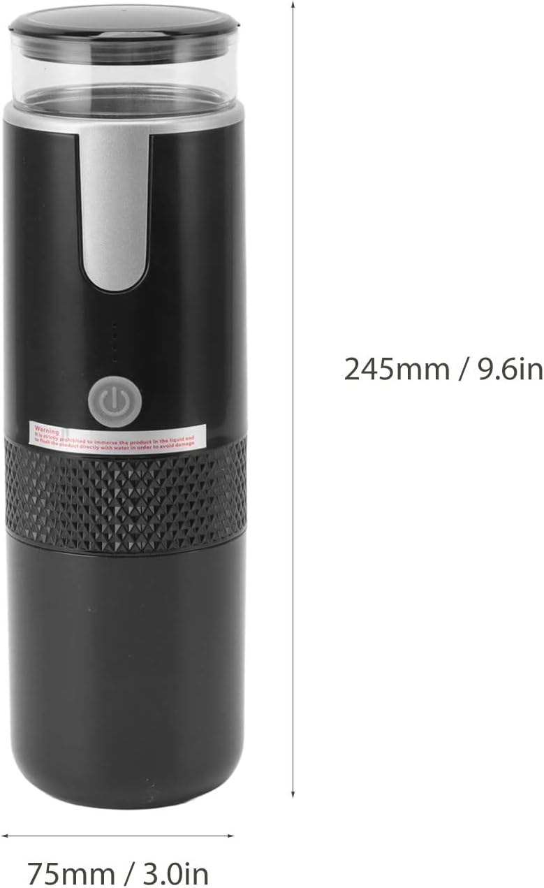 Portable Espresso Machine, Travel Coffee Maker Compatible with K Cup Capsules & Ground Coffee, 1200mah Battery, Handheld Single Serve Coffee Machine C948