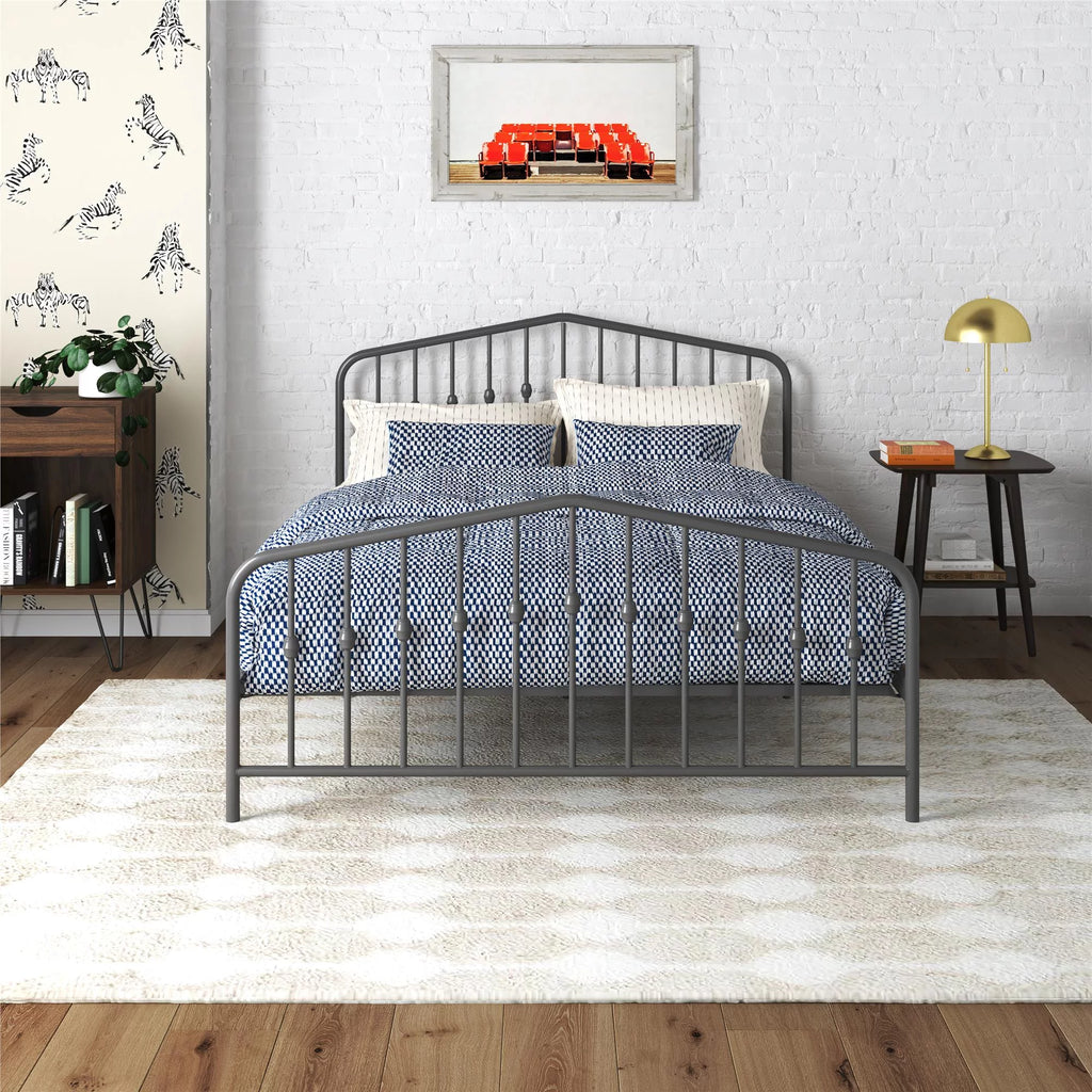 Queen Black Metal Bed E92024