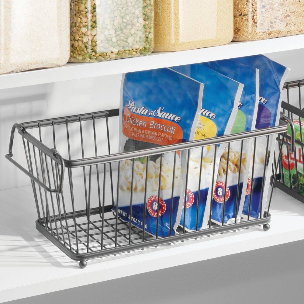 Stackable Metal Food Storage Basket with Handles R19761