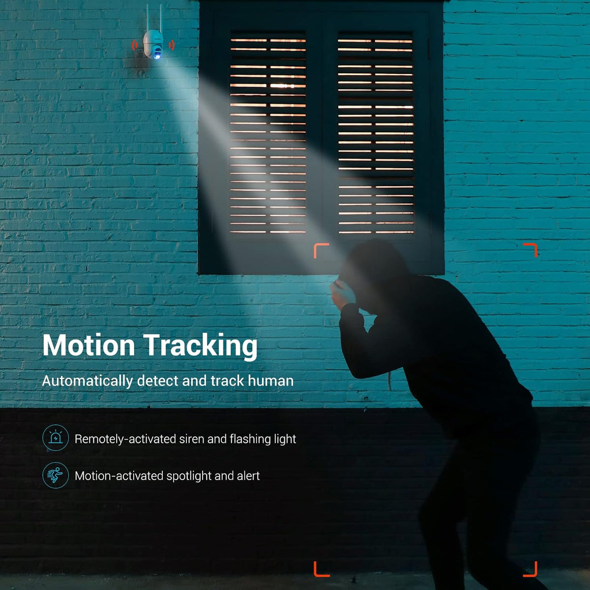 3MP Dual-Lens Outdoor Security Camera with Motion Tracking D97896