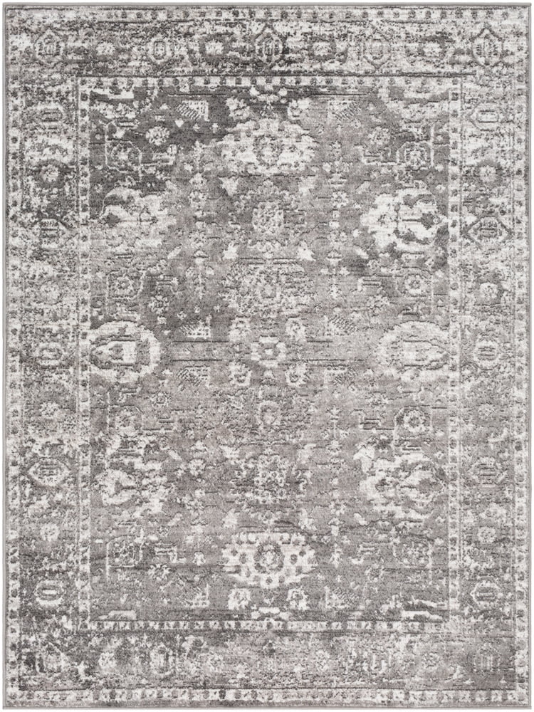 Charcoal Distressed Area Rug D746288