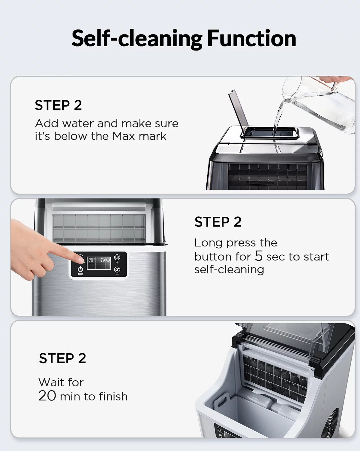 Countertop Ice Maker with Ice Scoop and Basket I4739