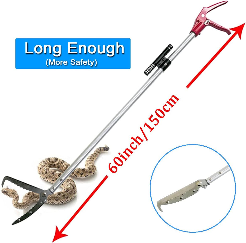 60 Inch Snake Tongs Reptile Grabber Catcher Wide Jaw Handling Tool Heavy Duty Pack of 2 P464