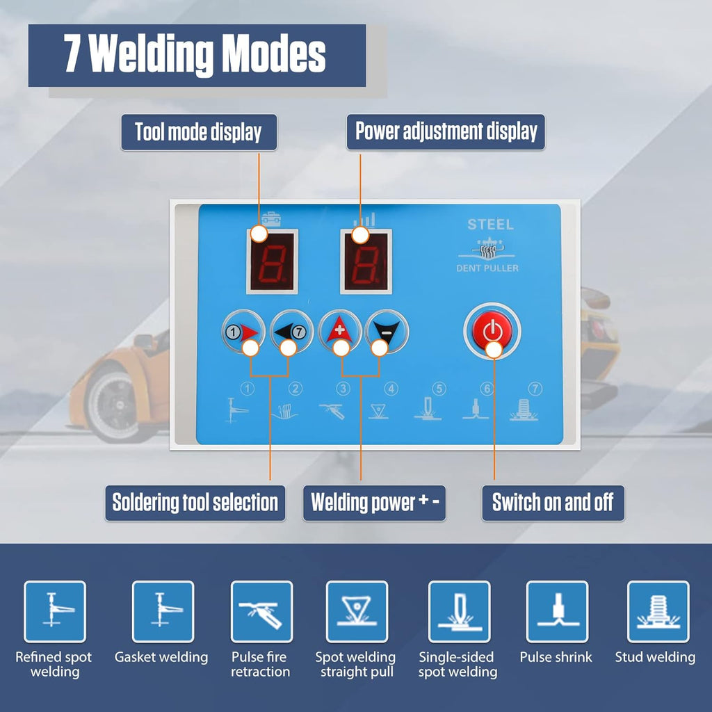 110V 1600W 7 Modes Stud Welder Dent Repair Kit A152954