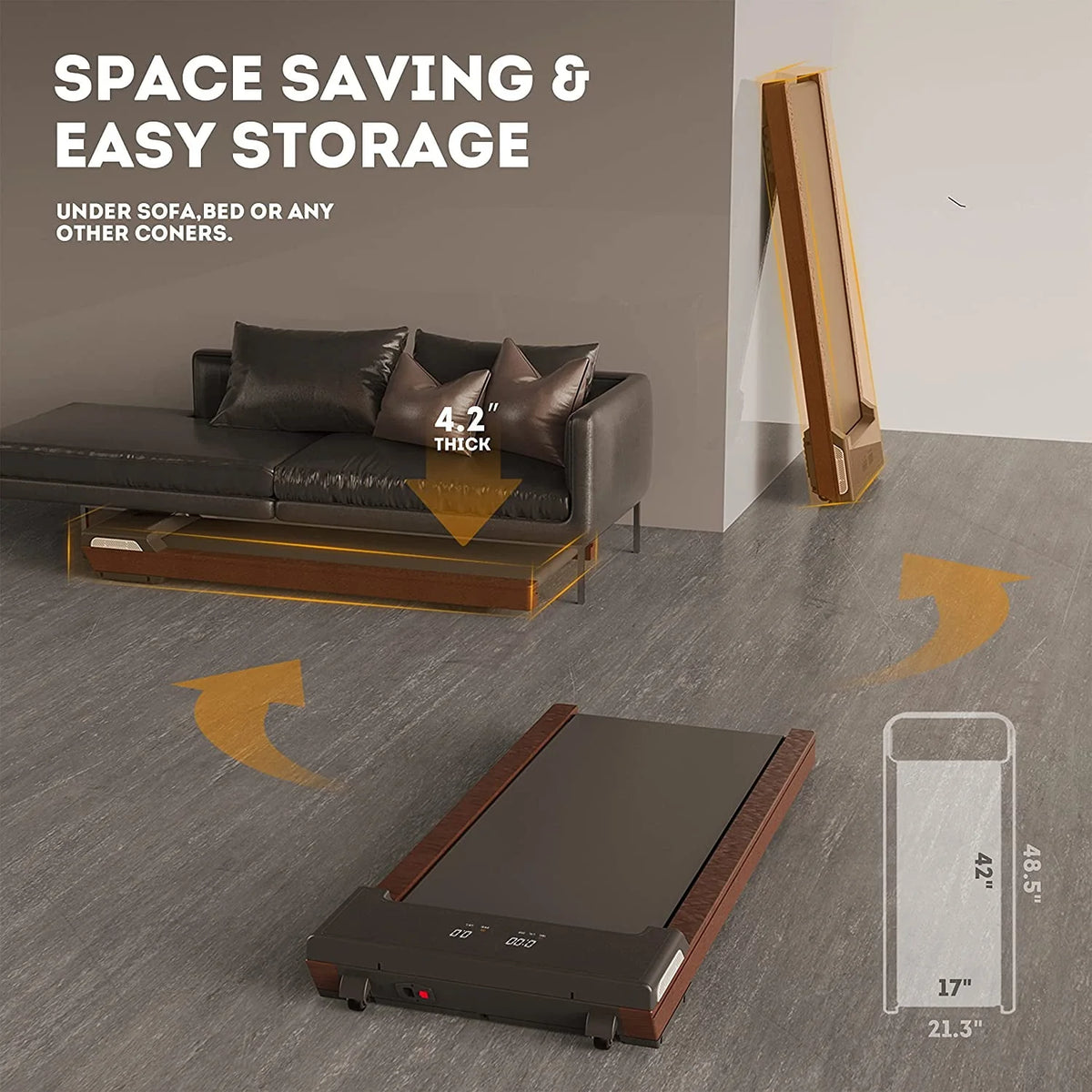 Under Desk Treadmill Walking Pad 2.25HP A68378