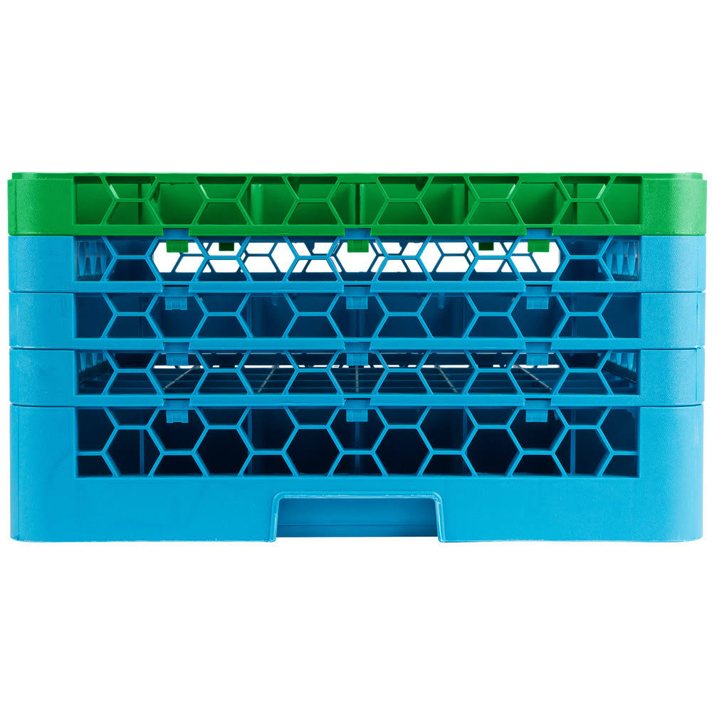 36 Compartment Green Glass Rack with 4 Extenders T911641