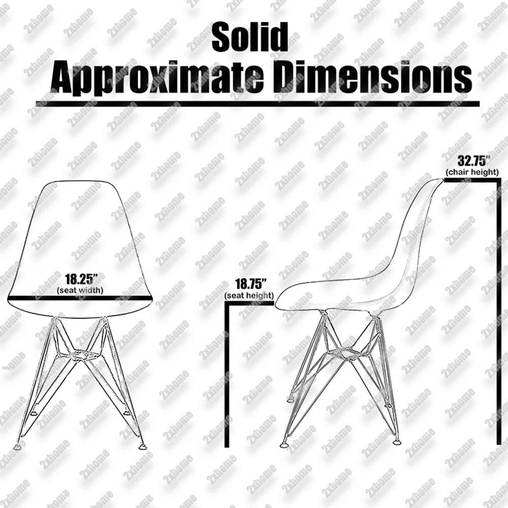 Set of 4 Black Plastic Dining Room Chairs P918474