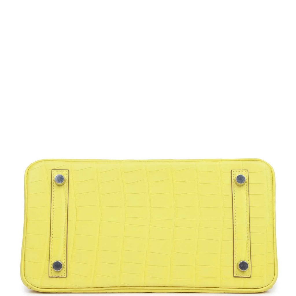 Lime Matte Alligator Bag Palladium Hardware B62426
