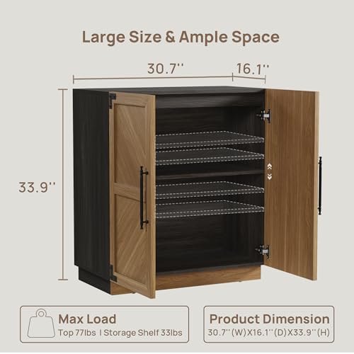 Sideboard Buffet Cabinet with Doors and Adjustable Shelves C75264