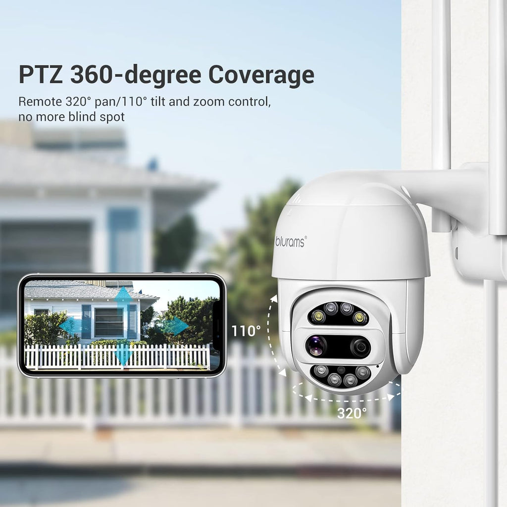 3MP Dual-Lens Outdoor Security Camera with Motion Tracking D97896