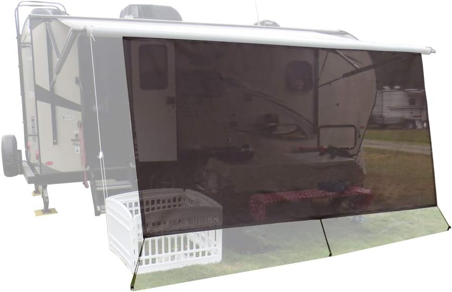 Black Mesh RV Awning Sunshade O66435