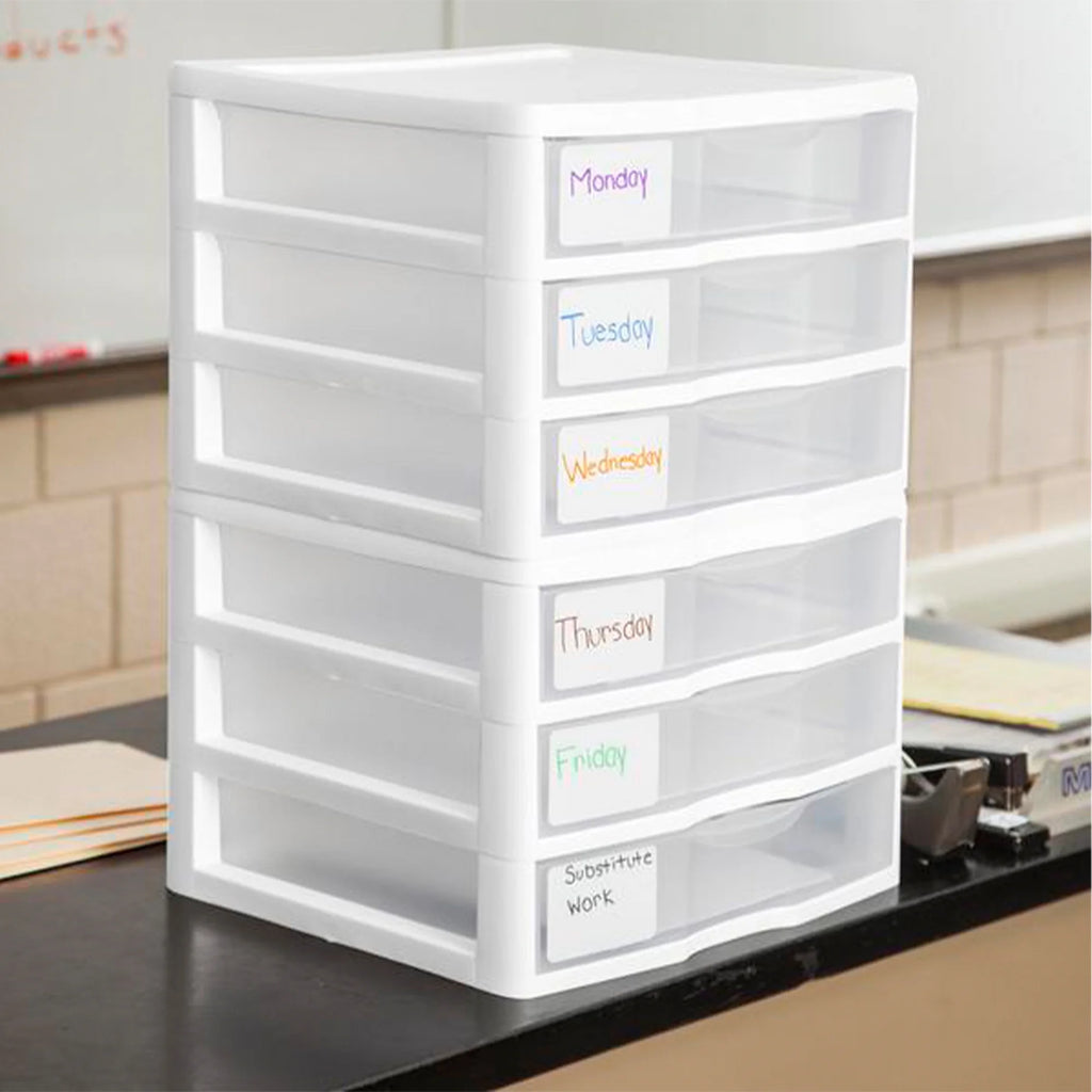 Clear Plastic 3 Drawer Storage System, 3 Pack S992
