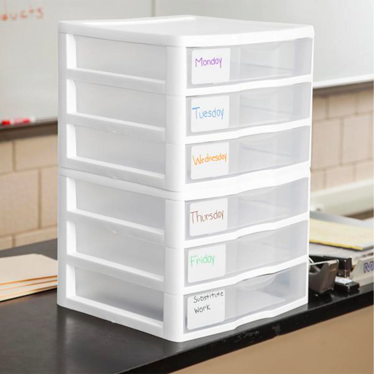 Clear Plastic 3 Drawer Storage System, 3 Pack S992