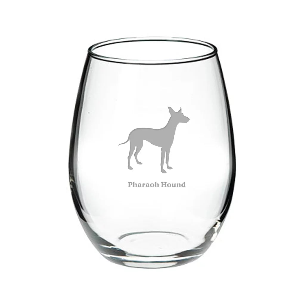 Deep Etched Stemless Red Wine Glass E790459