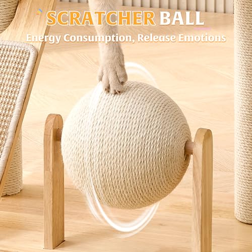 Cat Tree Tower with Scratching Post, Hammock and Top Bed R6610