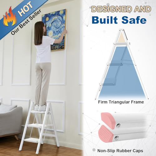 2 Step Folding Steel Step Ladder 330 Lbs Black C77676