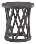 Greyish Brown Round End Table Y5343