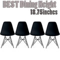 Set of 4 Black Plastic Dining Room Chairs P918474