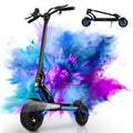 Blue Electric Scooter with 25 Miles Range, 19 MPH, 500W Motor, 10 inch Wheels X909