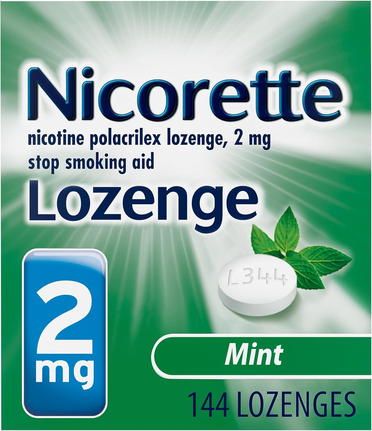 2 mg Mint Flavor Nicotine Lozenges 144 ct I9287