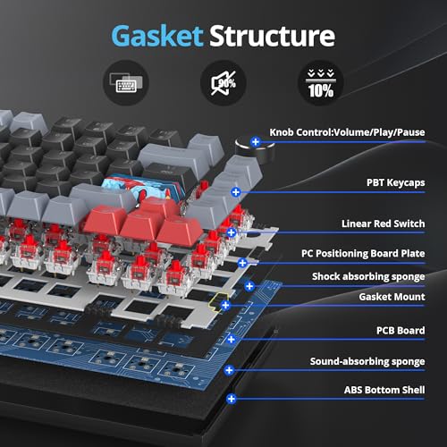 Black 82-Key Compact Wired RGB Mechanical Gaming Keyboard Q3704