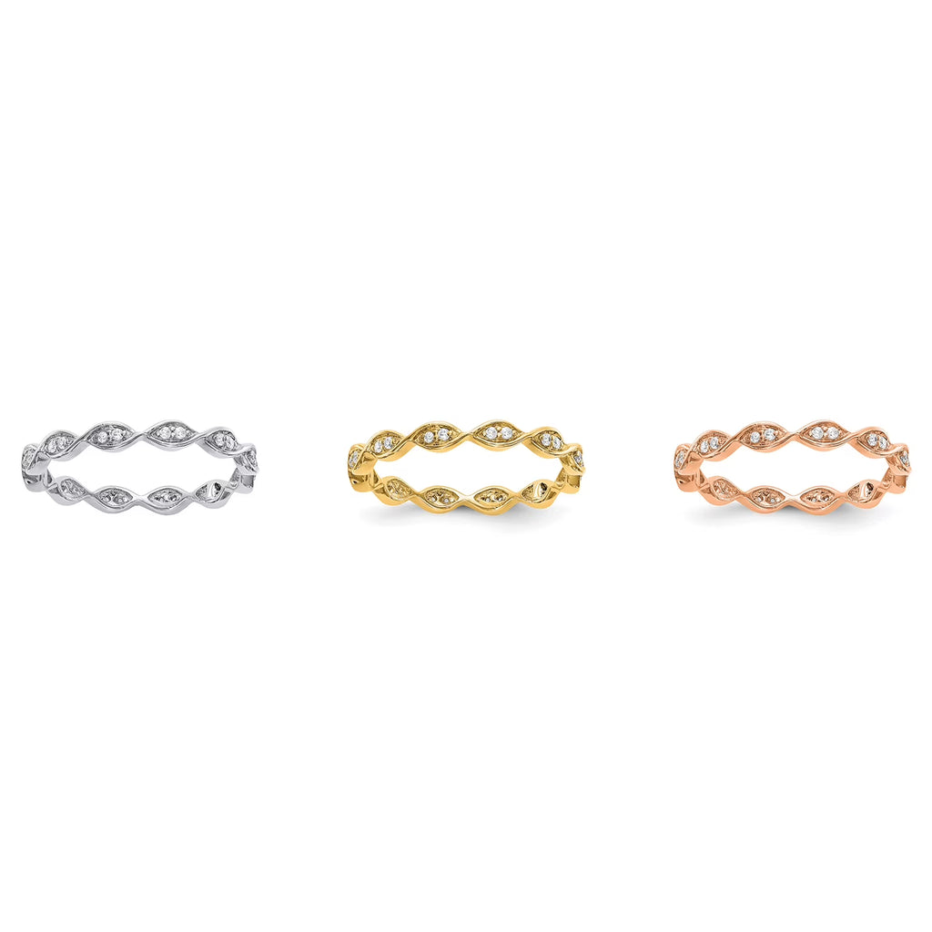 14k Rose Gold Diamond Eternity Wedding Band Ring Size 9 - 1/2 Ct. B63245