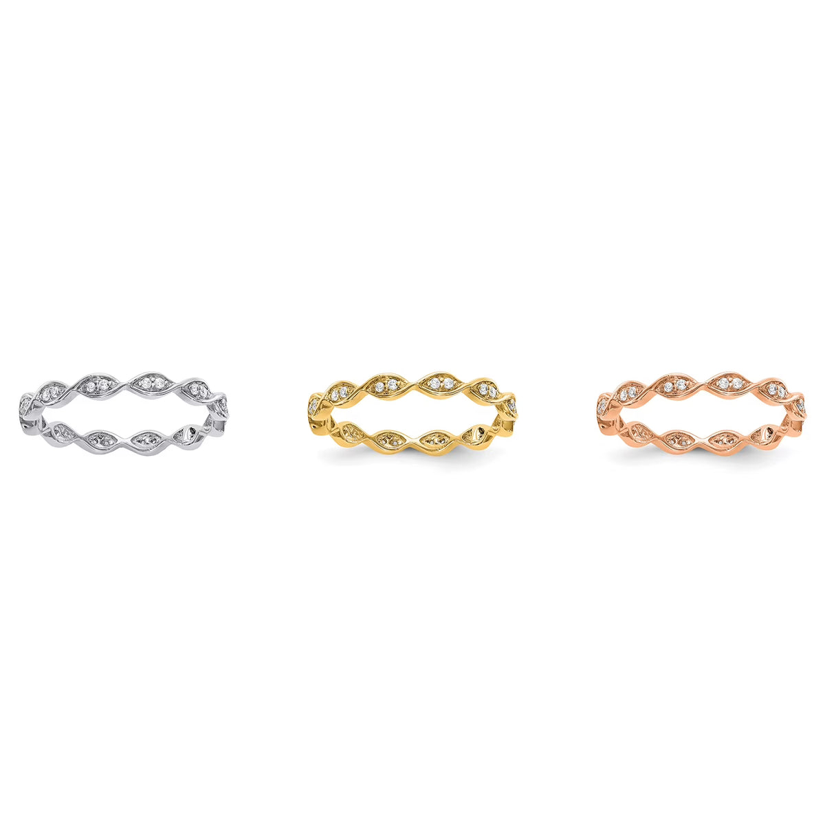14k Rose Gold Diamond Eternity Wedding Band Ring Size 9 - 1/2 Ct. B63245
