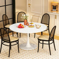 42 Inch Round Dining Table with Metal Pedestal Base C63800