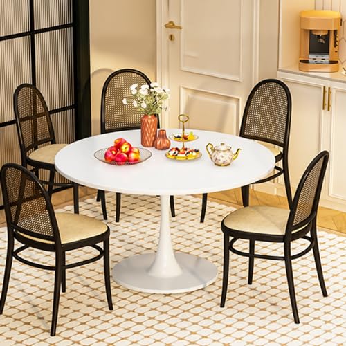 42 Inch Round Dining Table with Metal Pedestal Base C63800
