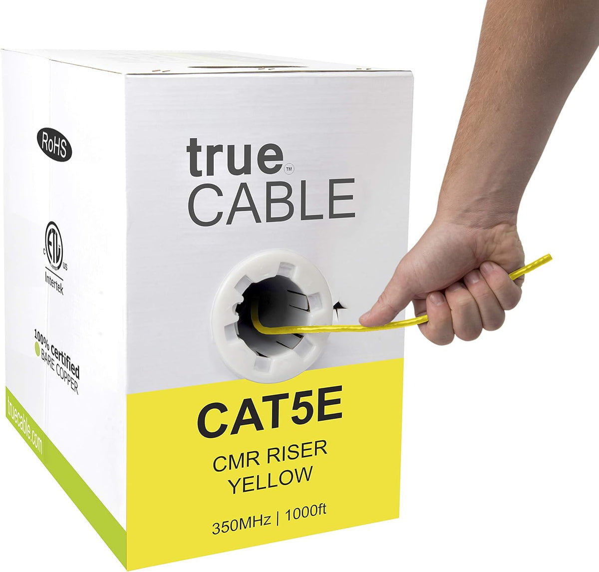 1000ft Gray 24AWG 4 Pair Solid Bare Copper Bulk Ethernet Cable E76418
