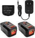 2 Pack 4.0Ah Lithium Battery for Black and Decker 18V Firestorm Battery, Charger Included J536482