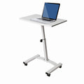 Mobile Height-Adjustable Laptop Desk Cart, White D17502