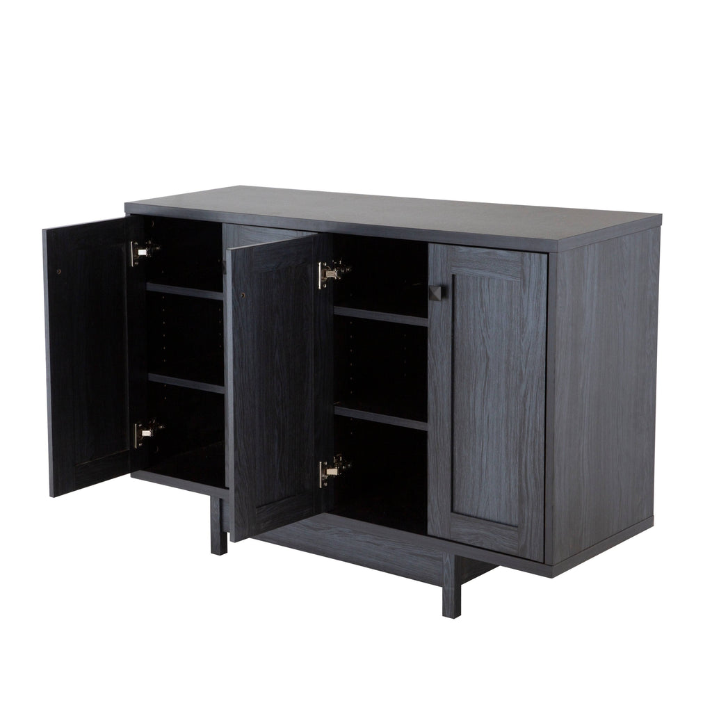 47x22W Distressed Grey Sideboard Storage Cabinet M7855
