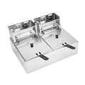 5000W 12L Stainless Steel Electric Deep Fryer with 2 Fry Baskets Z54250