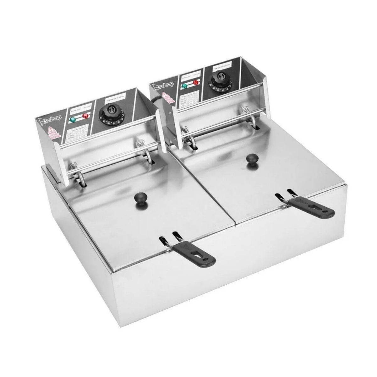 5000W 12L Stainless Steel Electric Deep Fryer with 2 Fry Baskets Z54250