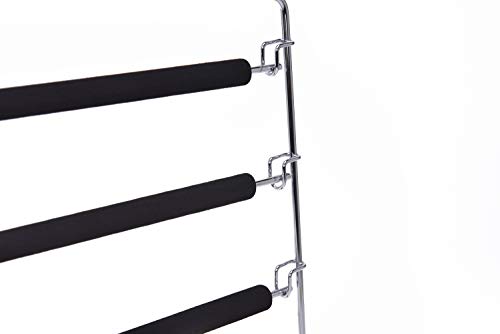 3 Multi-Bar Metal Pants Hangers with Non-Slip Foam Padding O44684